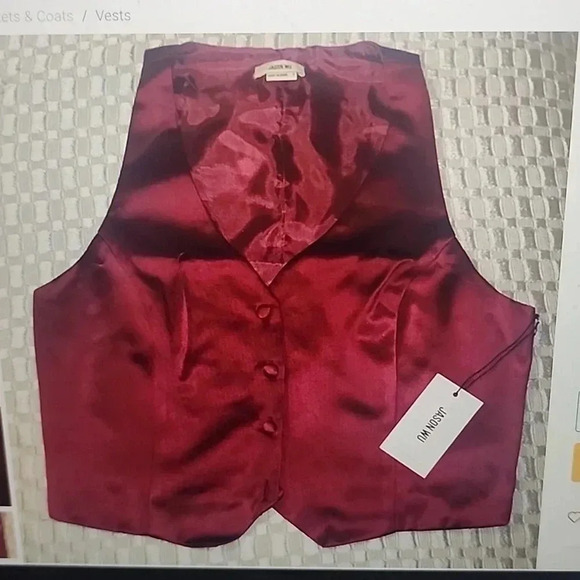 Jason Wu Burgundy Satin Vest - Picture 5 of 5